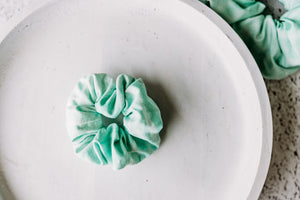 Scrunchie ~ Aqua Linen