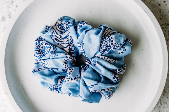 Scrunchie ~ Blue Cheetah