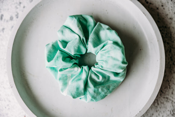 Scrunchie ~ Aqua Linen